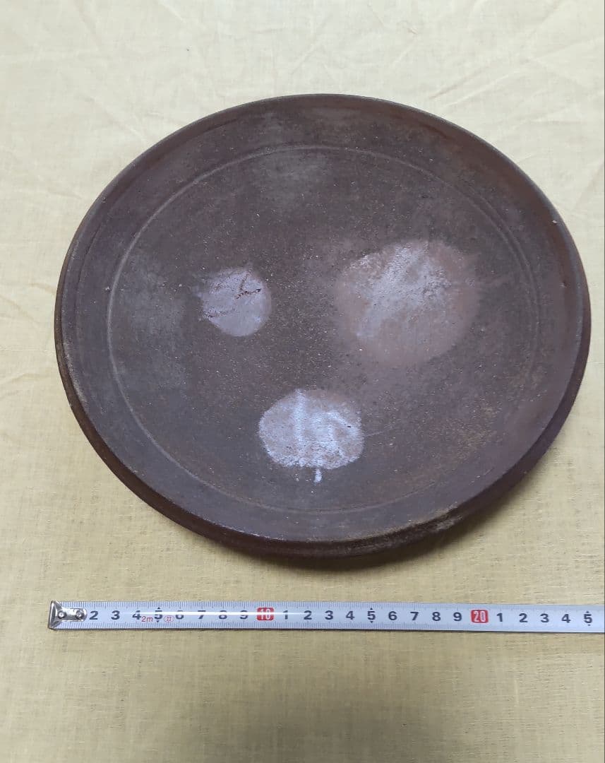 （値下げ）備前焼　中皿　人間国宝　藤原雄