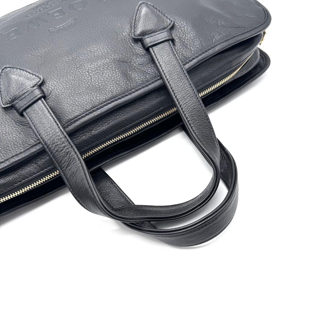 LOEWE ロエベ ヘリテージ ビジネスバッグ 2way レザー ショルダー 黒