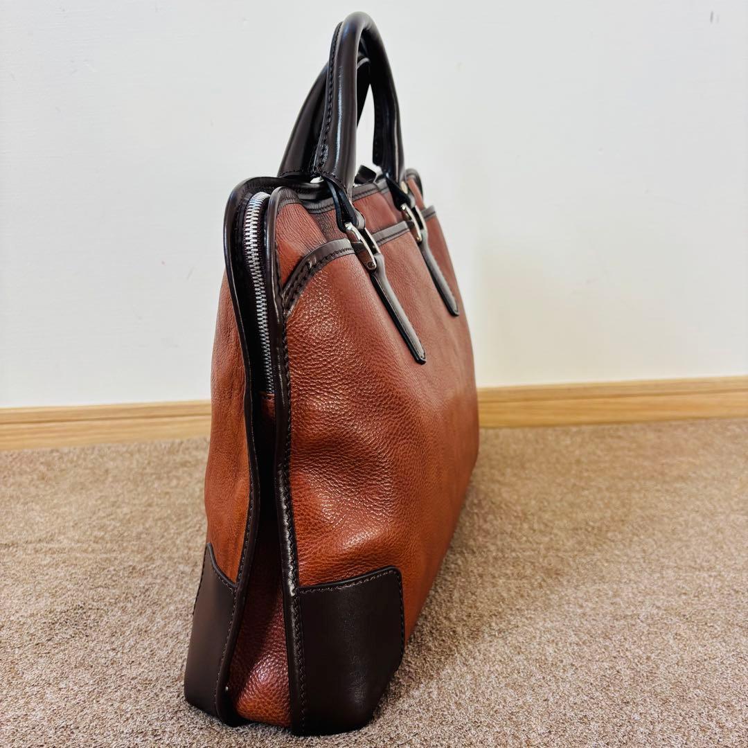 STEFANOMANO オールレザー　ブリーフケース　ビジネスバッグ　アルチェ