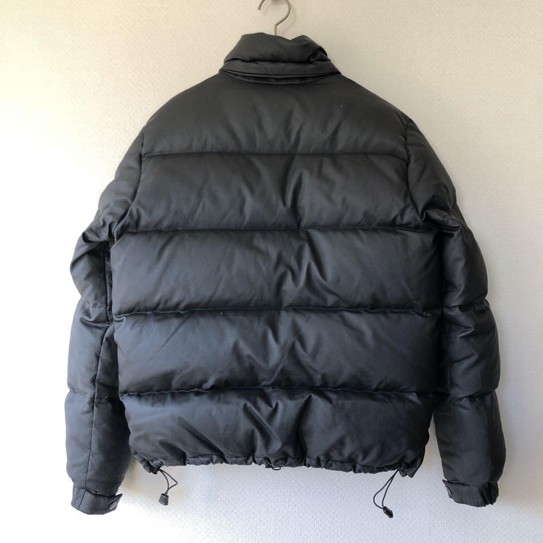 コムデギャルソンオム コーティング 肉厚ダウンジャケット 中チェック柄 黒