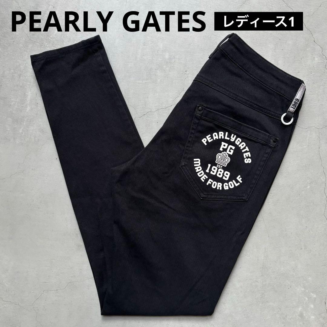PEARLY GATES パーリーゲイツ ストレッチロングパンツ ブラック 1