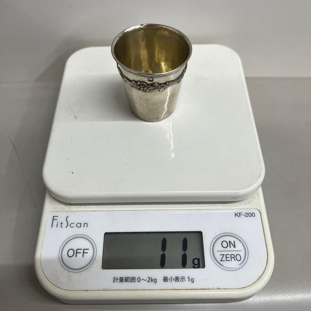 フランス　アンティーク　シルバー　銀製　リキュールカップ