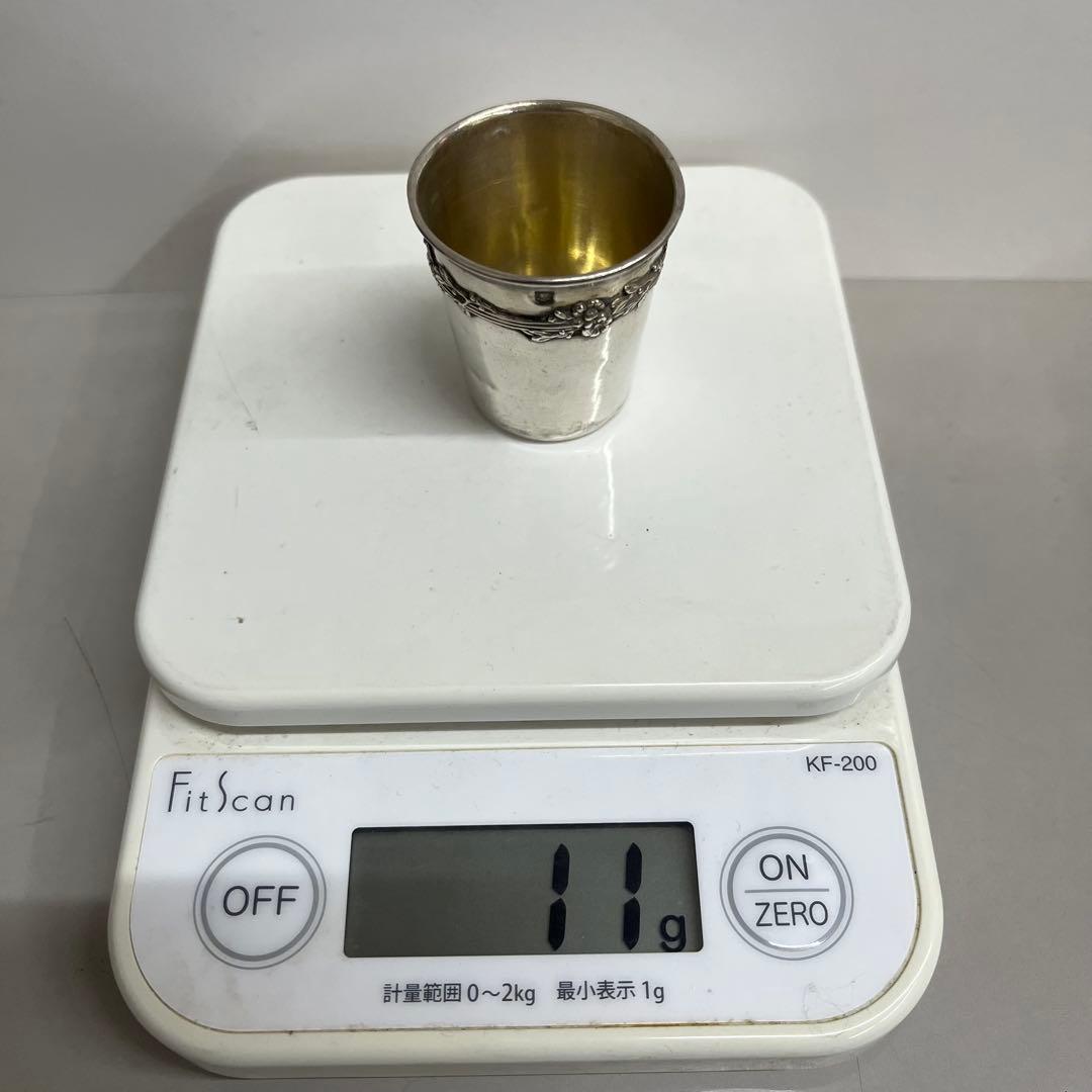 フランス　アンティーク　シルバー　銀製　リキュールカップ