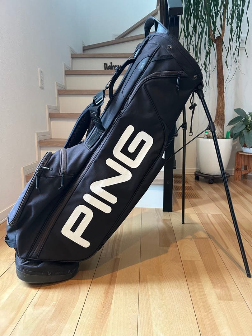 PING ゴルフ　キャディバッグ ブラック スタンド付き