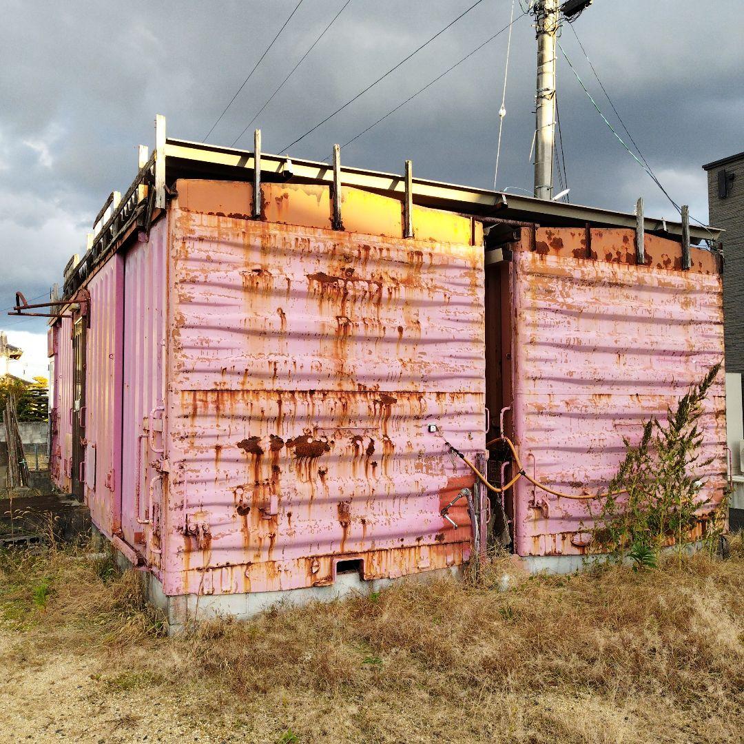 一両　海上コンテナ　コンテナ　プレハブ　ワムハチ　貨車　ジャンクガーデン