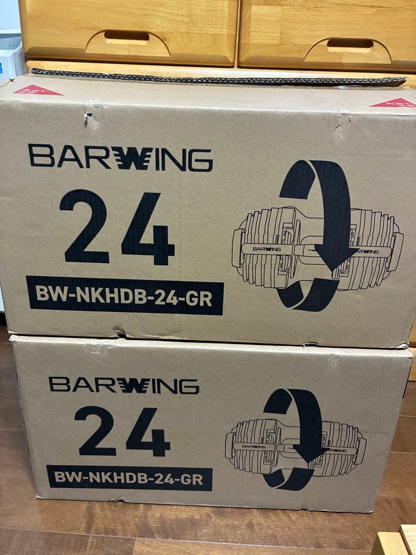 ダンベル　BARWING24 新モデル　BW-NKHDB-24-GR 24kg①