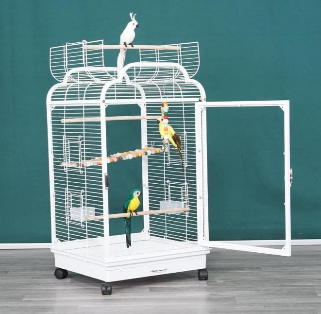 Ruexue 鳥かご 前後透明アクリルパネル(幅46×奥行43×高さ86cm)