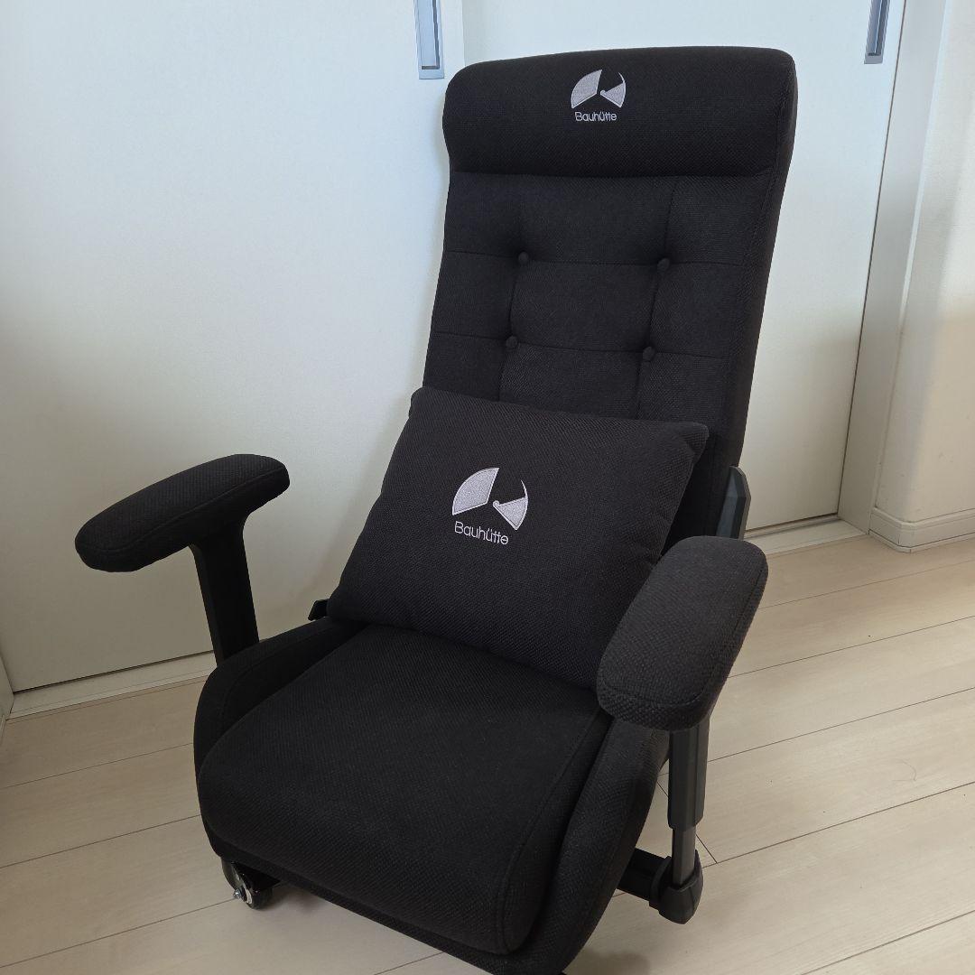 Bauhutteゲーミングソファ座椅子2 GX-370 ブラック ファブリック