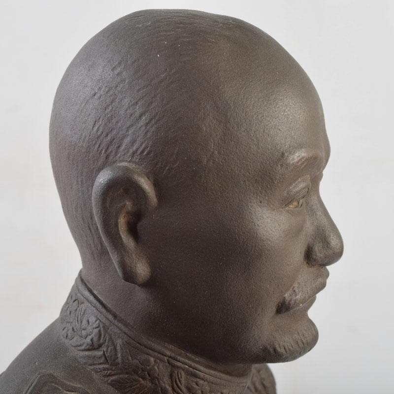 彫刻家　山本瑞雲作　玉定鋳　ブロンズ　東郷元帥像　高さ約23.5cm　V8960