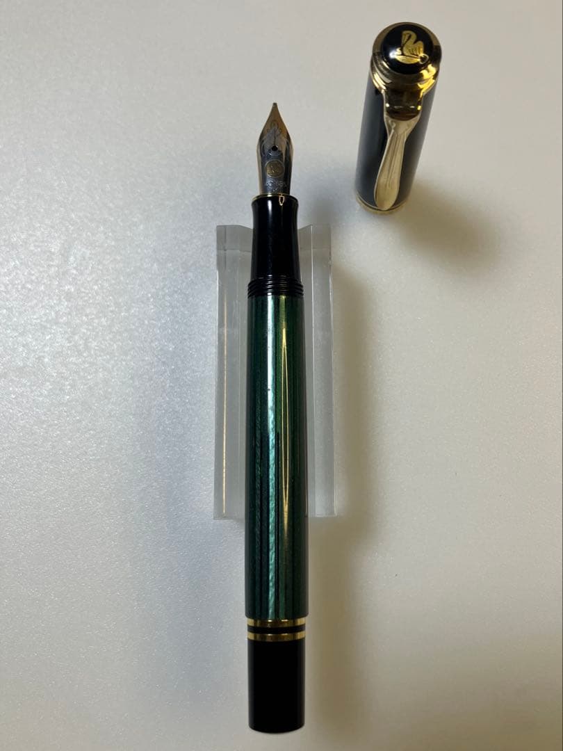 Pelikan　ペリカン　M300　緑縞　M-nib