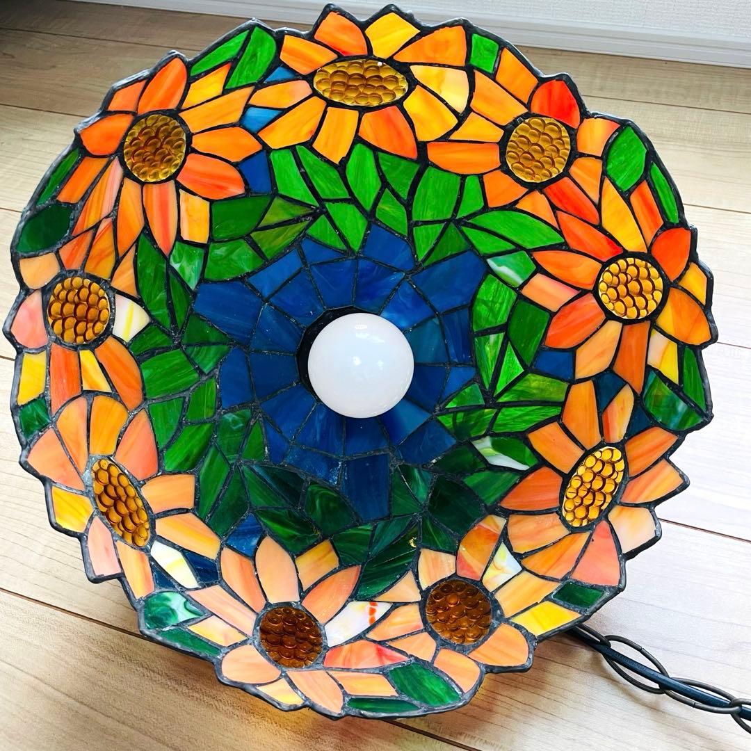 ステンドグラス ペンダントライト 豪華天井照明 ガラス工芸品 電源直結タイプ