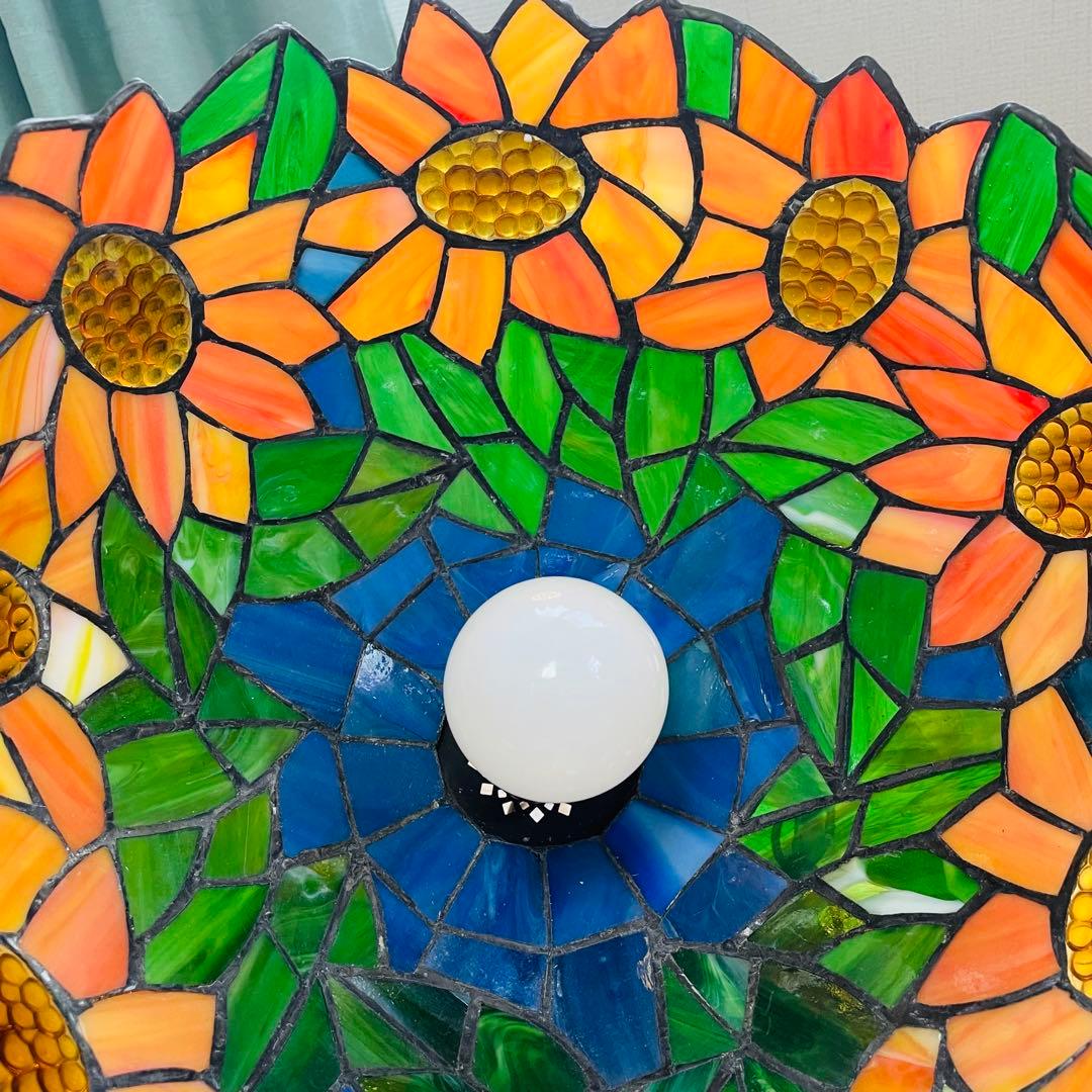 ステンドグラス ペンダントライト 豪華天井照明 ガラス工芸品 電源直結タイプ