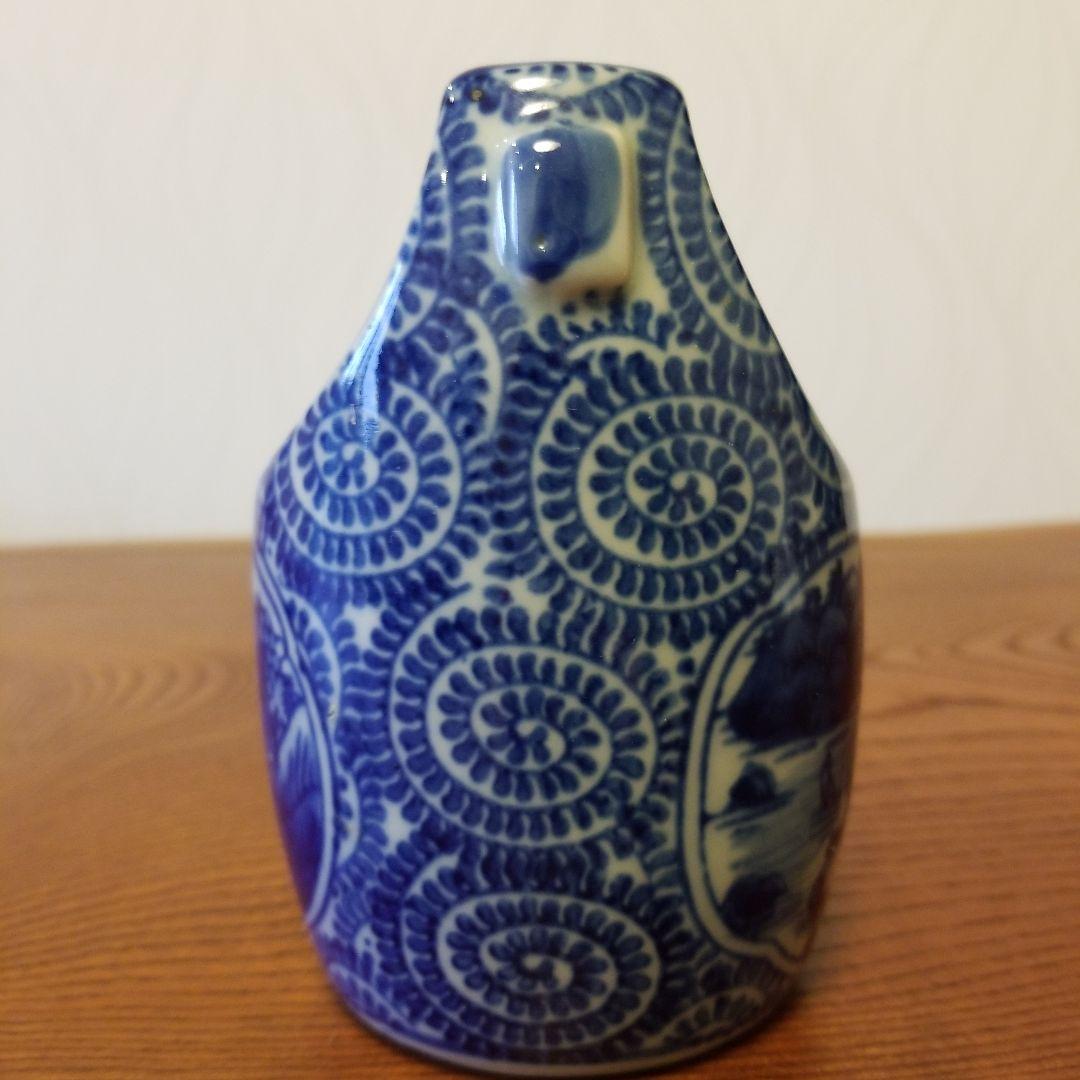 一輪挿し　陶器　風景画　渦巻く！