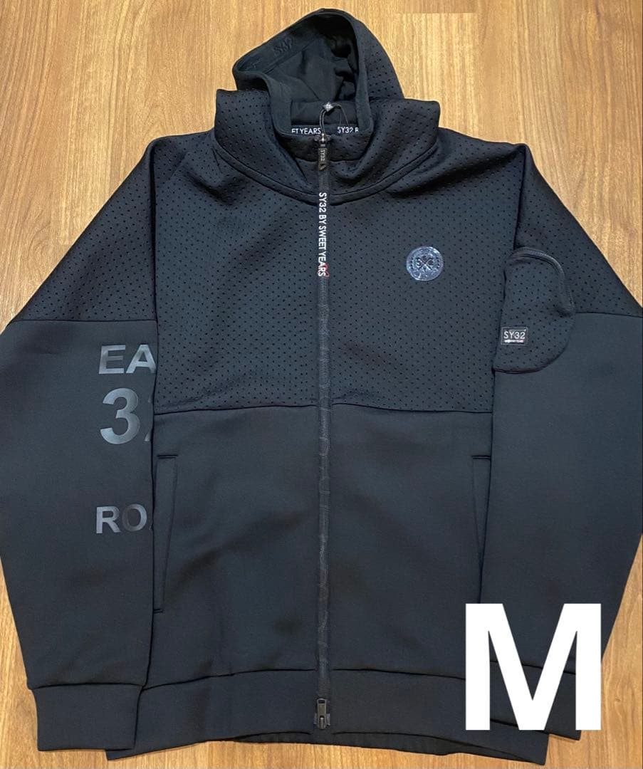 【SY32 SWEET YEARS】メンズ ジップアップパーカーMブラック