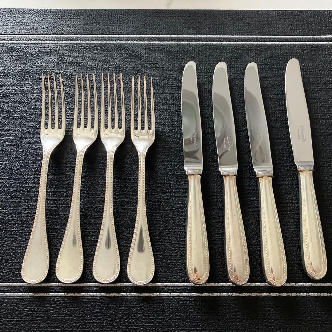 クリストフル　パール　デザート　ナイフ　フォーク　4本セット
