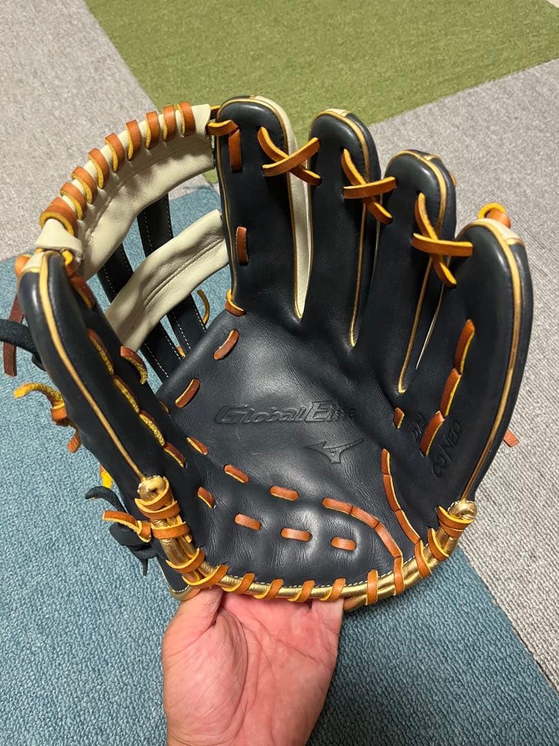 y*u様 ミズノ グローバルエリート 軟式 グラブ 勝色コレクション