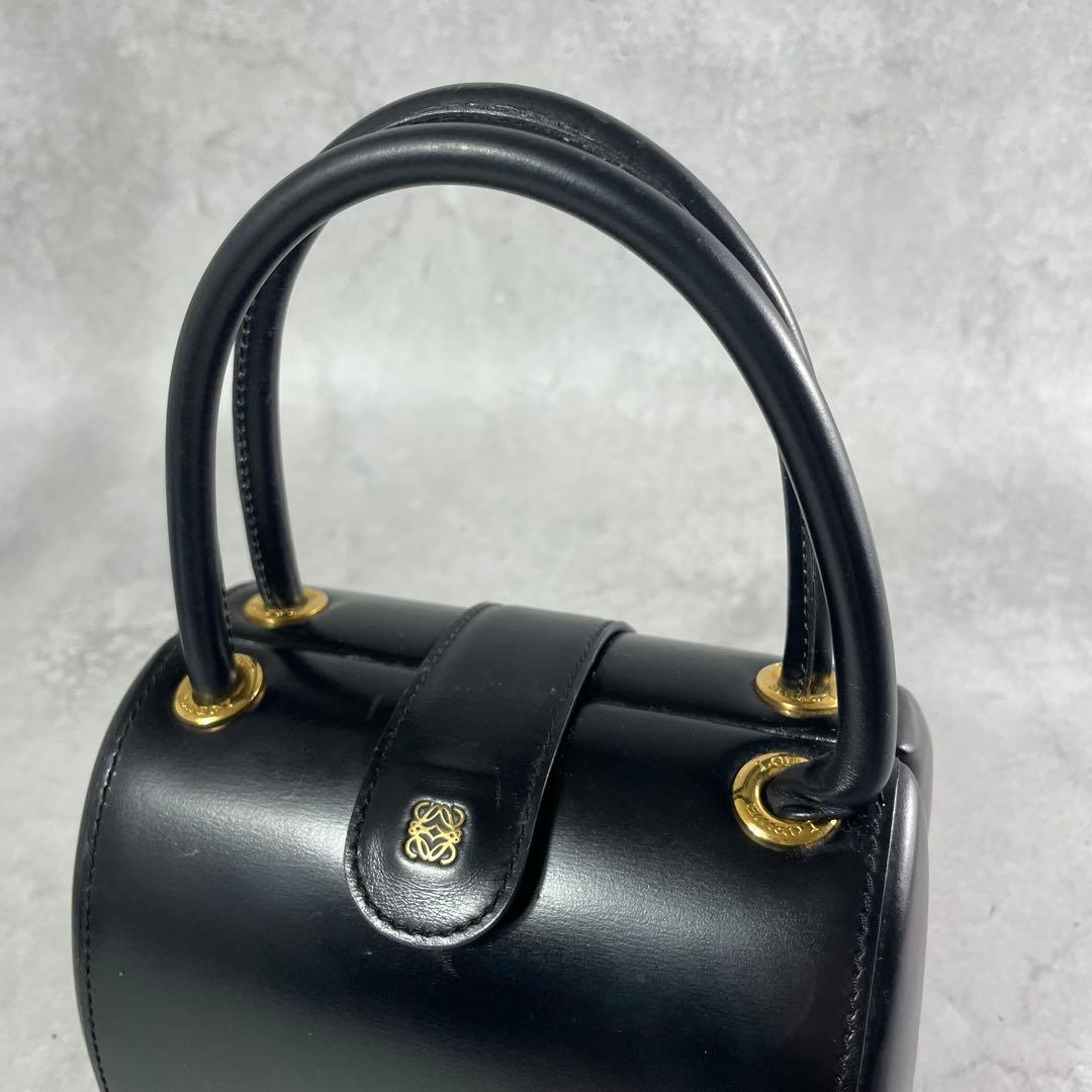 入手困難✨ ロエベ LOEWE ミニハンドバッグ フォーマルバッグ レザー 黒色