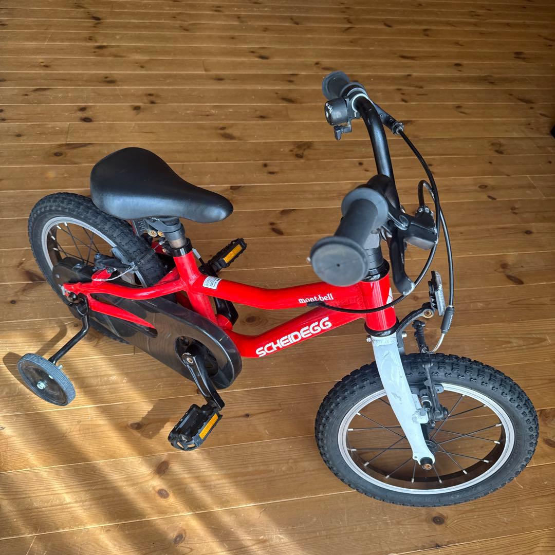 14インチ　SCHEIDEGG 赤 幼児用自転車 補助輪付き　防犯登録抹消済み