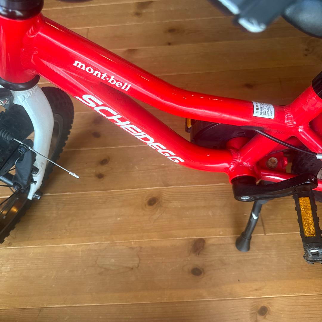 14インチ　SCHEIDEGG 赤 幼児用自転車 補助輪付き　防犯登録抹消済み