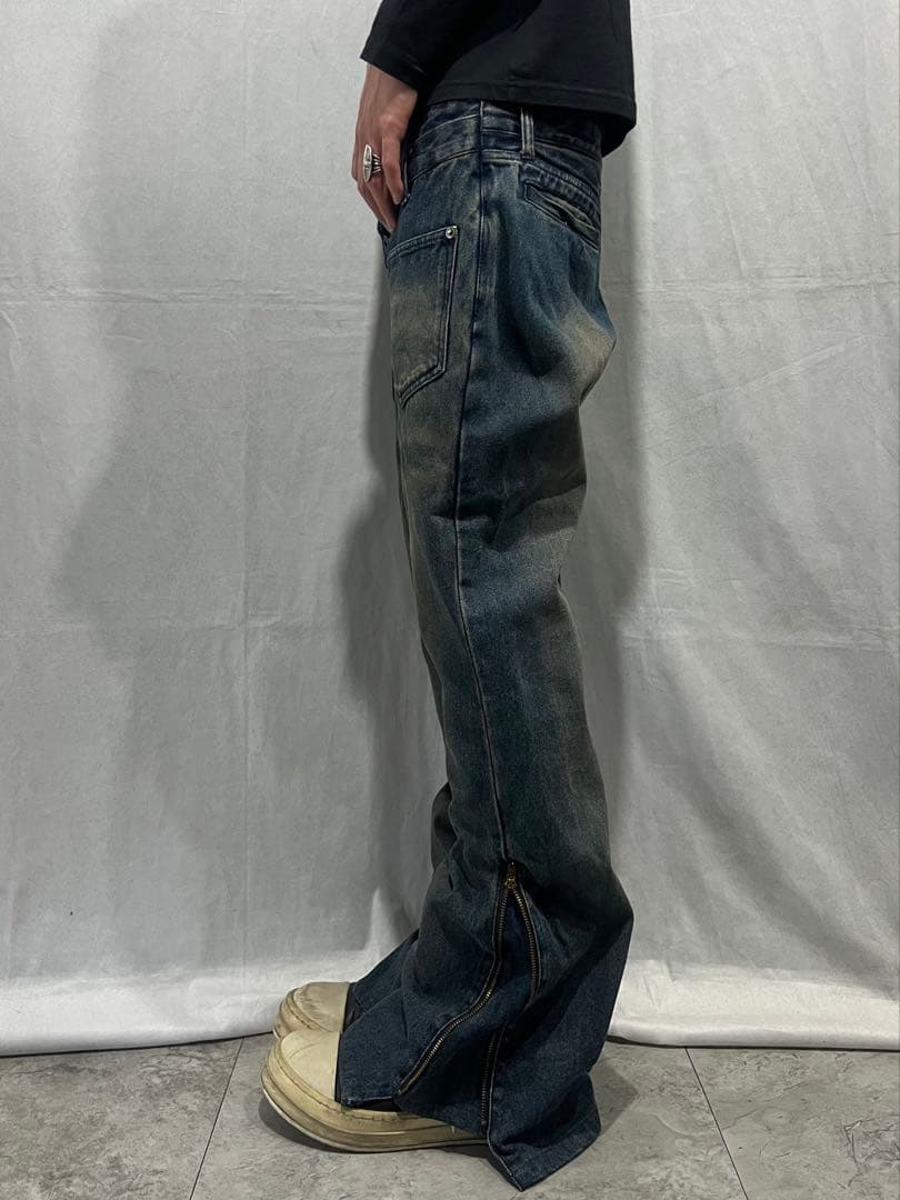パンツ \"PPFM\" Double Waist Flared Denim