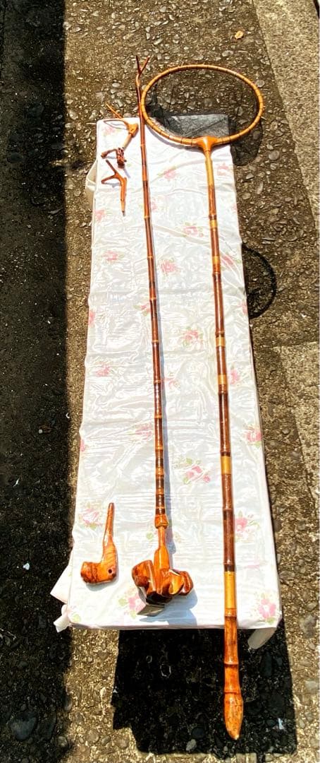 ヘラブナ　タモ枠竿受けセット