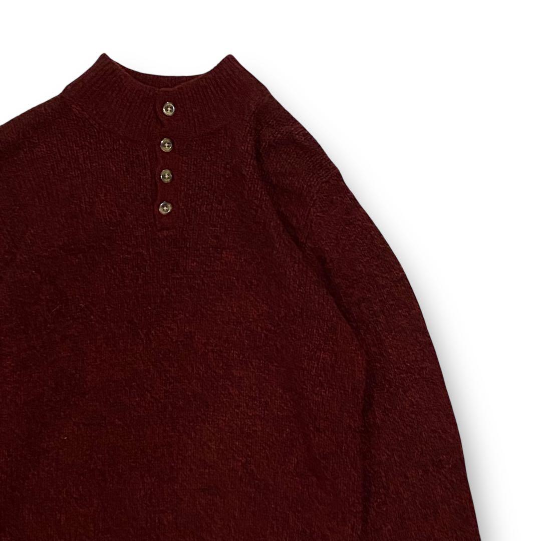 00s L.L.BEAN エルエルビーン　ウールヘンリーネックニットセーター