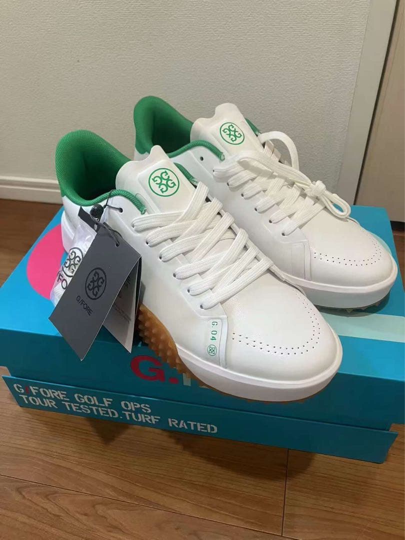 G/FORE ゴルフシューズ ホワイト/グリーン 新品　メンズ　靴
