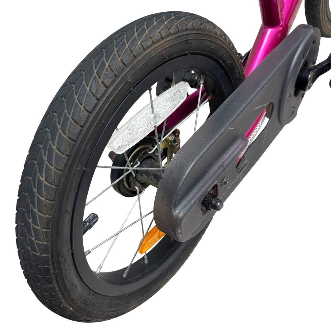 美品 ストライダー STRIDER 14X フューシャピンク 紫 バランスバイク