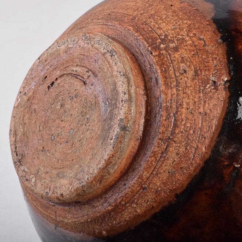 茶道具　瀬戸焼　古瀬戸天目茶碗　仕覆付　龍光極め箱　C　R8926