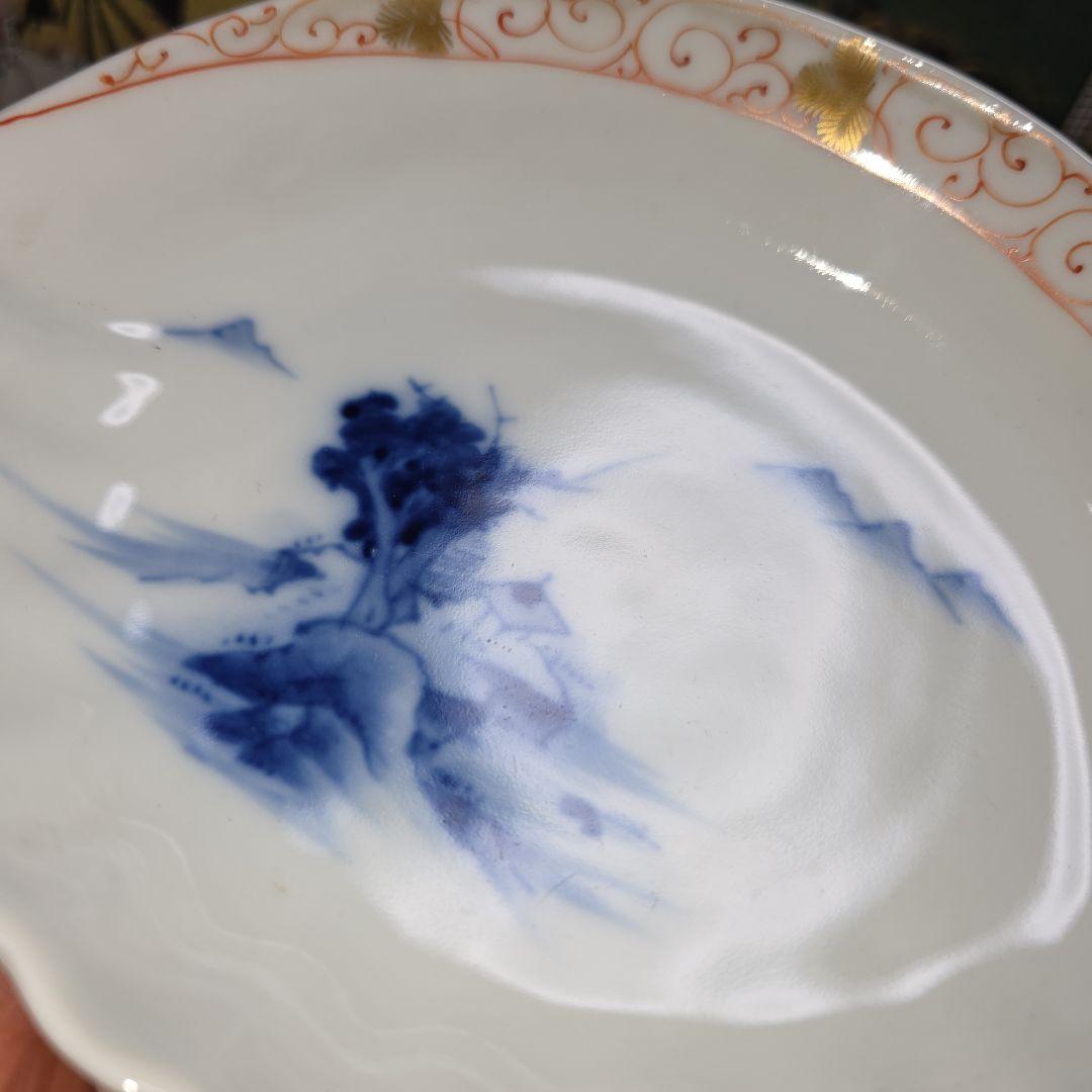 源六焼　富永源六　鮑型/アワビ　銘々皿　3枚　三つト印