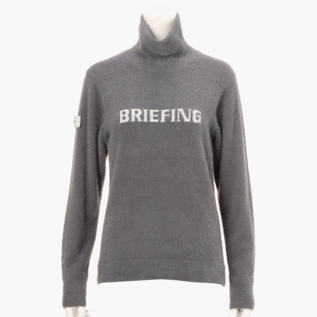 新品　BRIEFING SHAGGY LOGO TURTLENECK KNIT
