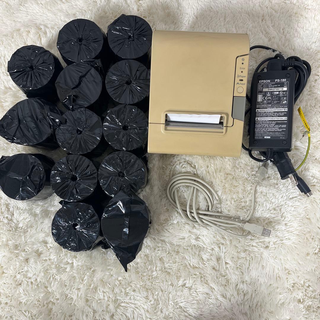 EPSON TM-T88V レシートプリンタ レジ　レシート　ロール紙13本付き