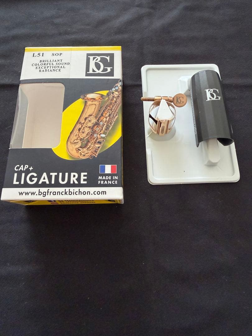 BG L59 ソプラノサックス　リガチャー　ローズゴールド