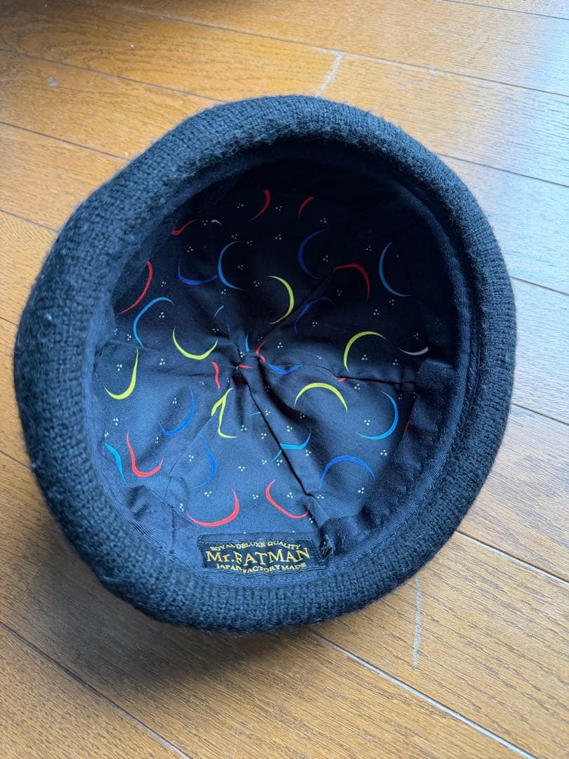 ミスターファットマン レザー フィッシャーマンキャップ ブラック