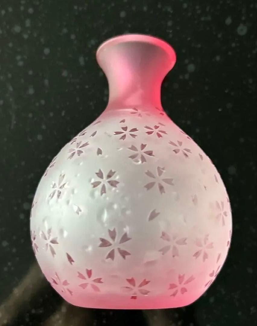 作品)サンドブラストさくら桜模様　徳利とっくり