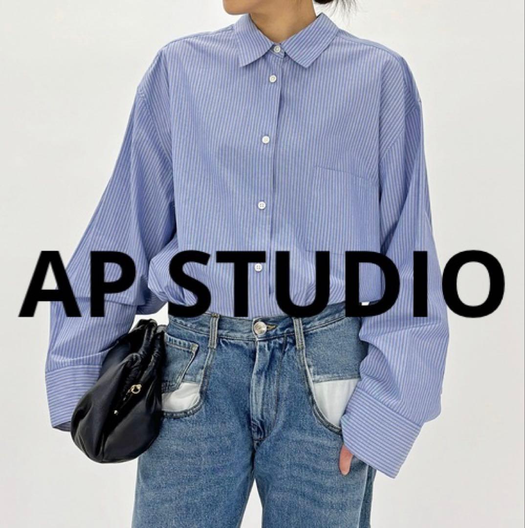 【美品】AP STUDIO◆ オリジナルストライプシャツ　フリー