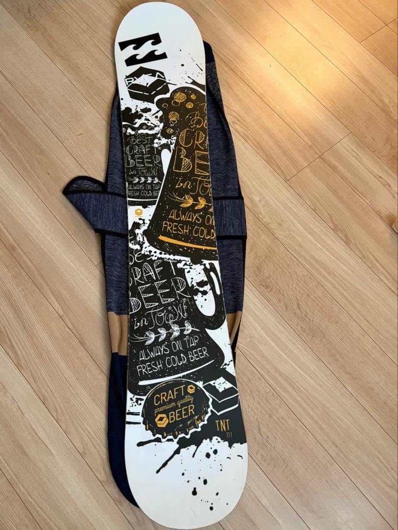 スノーボード　FTWO TNT 151 ダブルキャンバー　ソールカバー付き　板