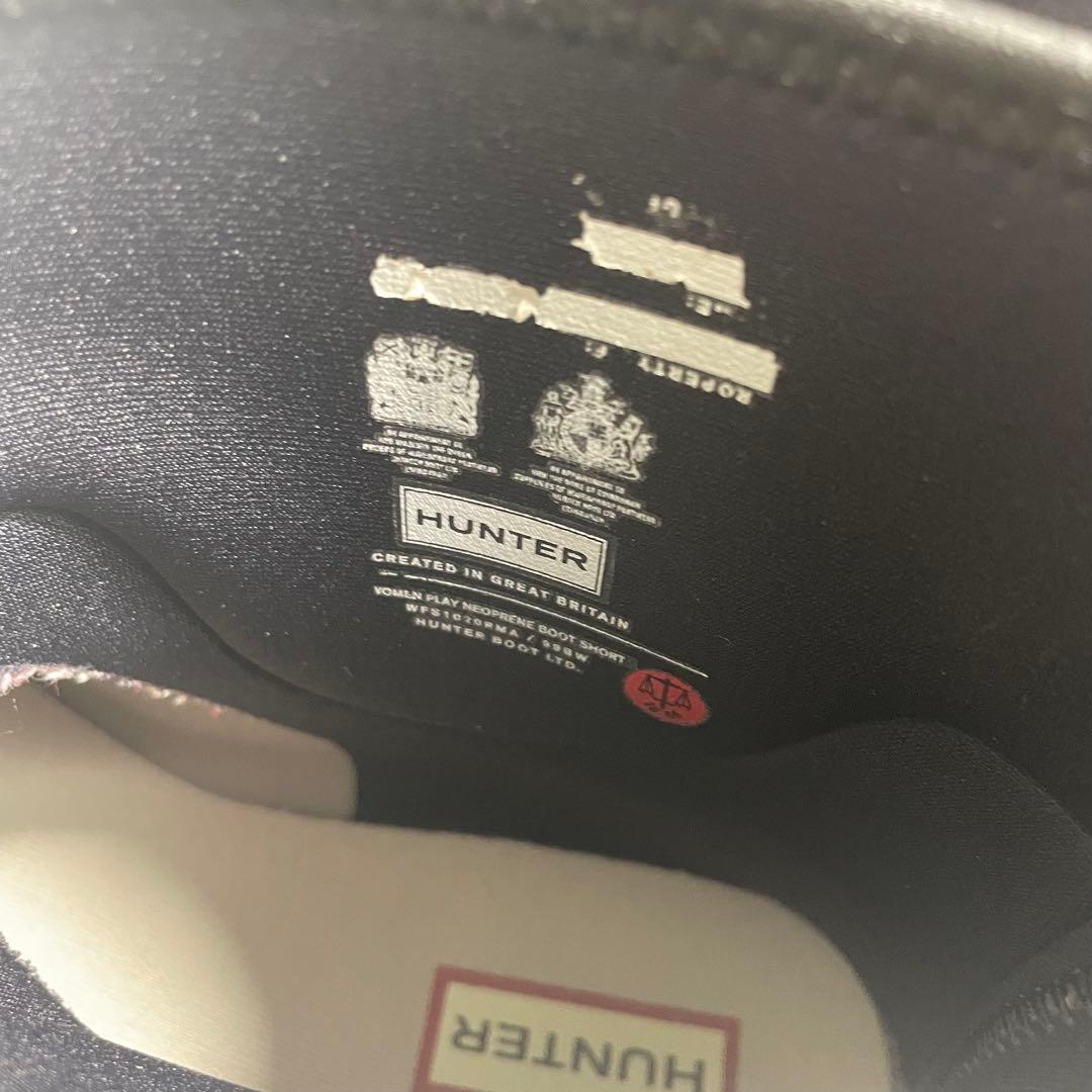 【美品】HUNTERハンター　レインショートブーツUK5 24cm相当