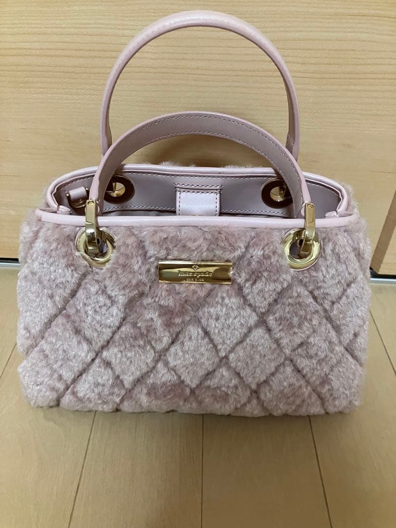 Kate Spadeファーキャリースモールサリバン2wayサッチェル　ピンク