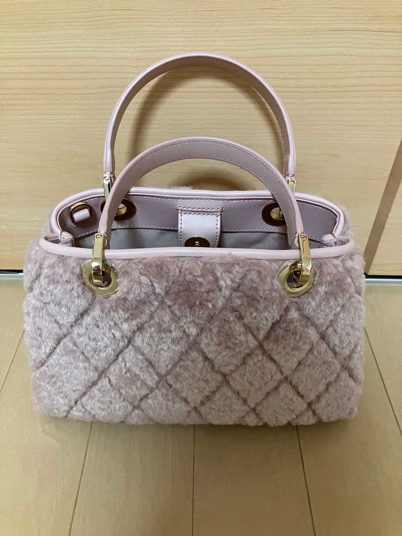 Kate Spadeファーキャリースモールサリバン2wayサッチェル　ピンク