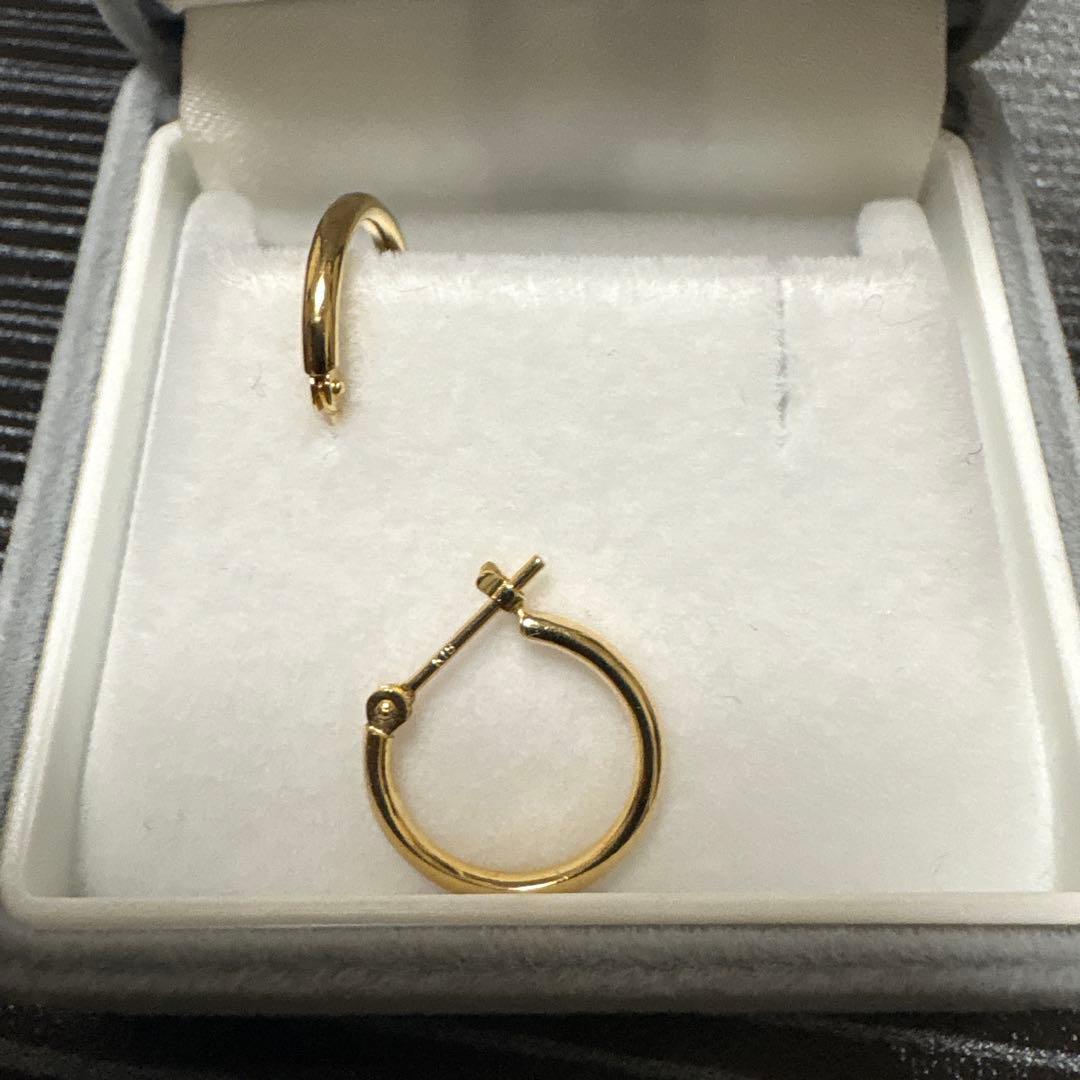 ゴールドフープピアス18金