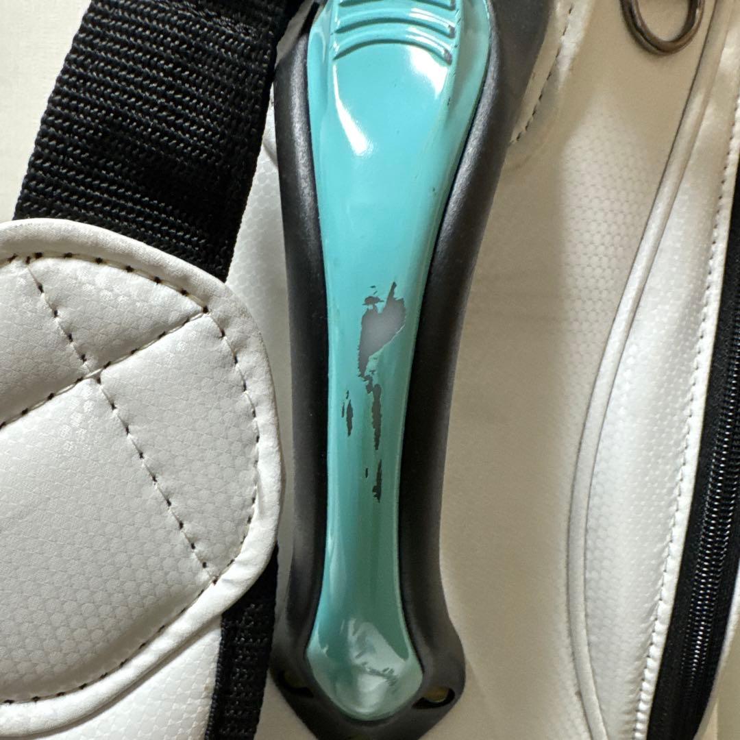 PUMA プーマ 2022年モデル キャディバッグ 9型 ホワイト/ターコイズ