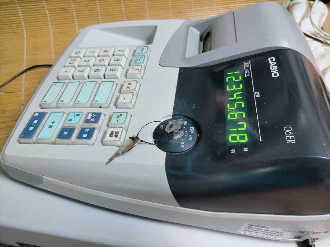 カシオレジスター　106ER　簡単便利特殊　送料込　000550