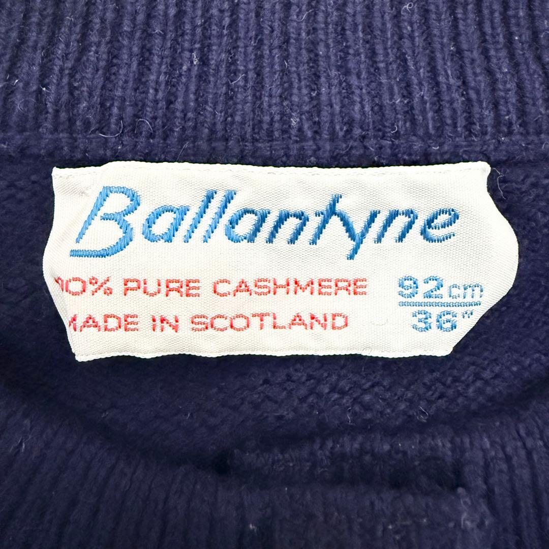 Ballantyne カシミヤ ニット 金釦 カーディガン ネイビー 36