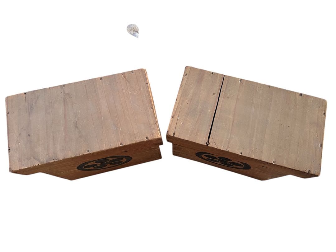 骨董 武家提灯 家紋 古い和紙提灯 大村 二号、大村三号 提灯2個