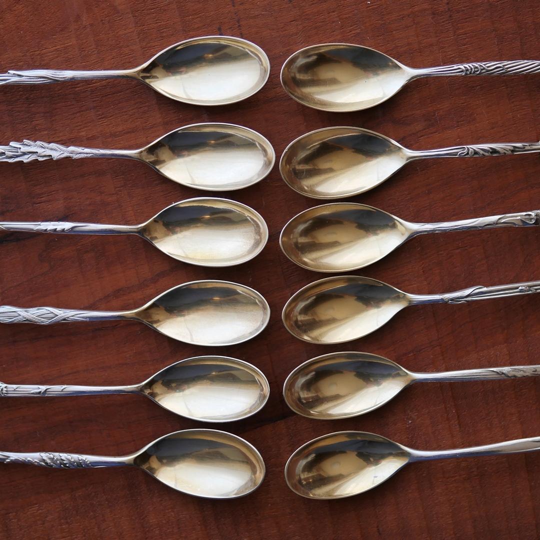 ◆TIFFANY◆アンティーク◆デミタススプーン◆12本セット◆