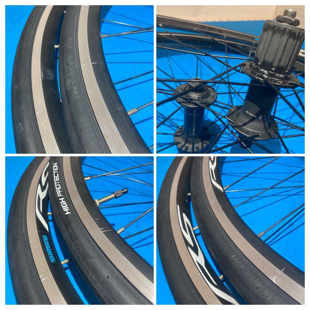 ★メンテ済WH-RS100 11sフリー 前後ホイール 25Cタイヤ クイック付