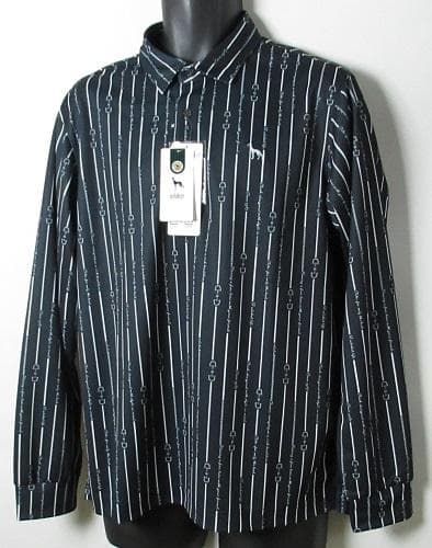 新品 アダバット/adabat ゴルフ　ビットストライプ長袖ポロシャツ/XL