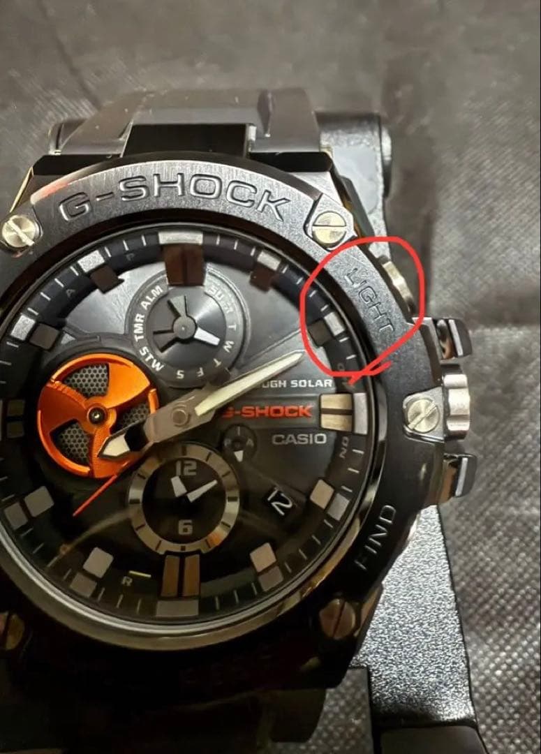 G-SHOCK ソーラー腕時計 ブラック/オレンジ