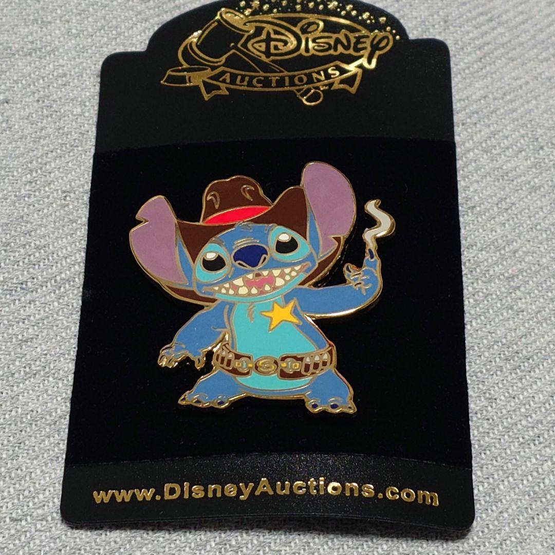 【レア】DisneyAuctions スティッチ ガンマン ピンバッジ